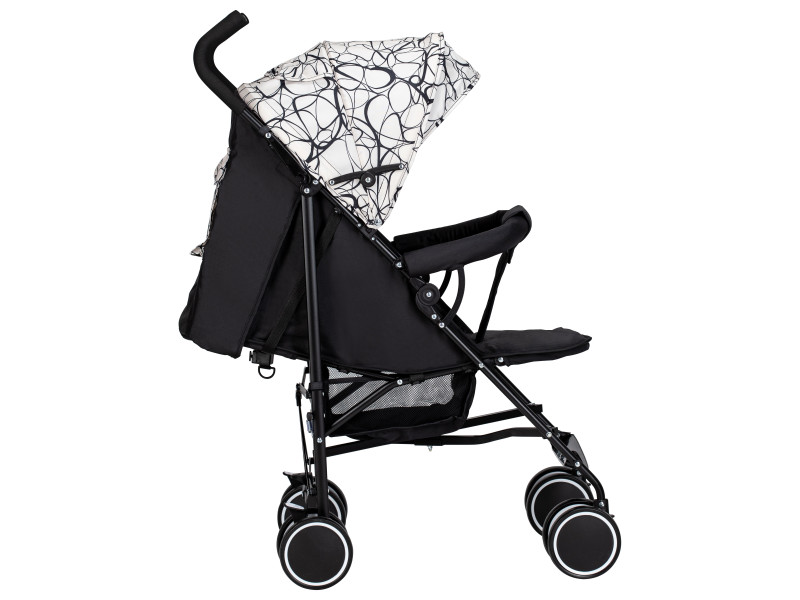 Коляска для ребенка проглянцевая FreeON Simple Black-White, Фото 4