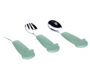 Столові прибори дитячі FreeON Elephant металеві з силіконовою ручкою,м`ятний