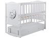Кровать Babyroom Тедди T-03 фигурное быльце, маятник, ящик, откидной бок белый, Фото 7