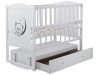 Ліжко Babyroom Тедді T-03 фігурне бильце, маятник, ящик, відкидний бік білий, Фото 9