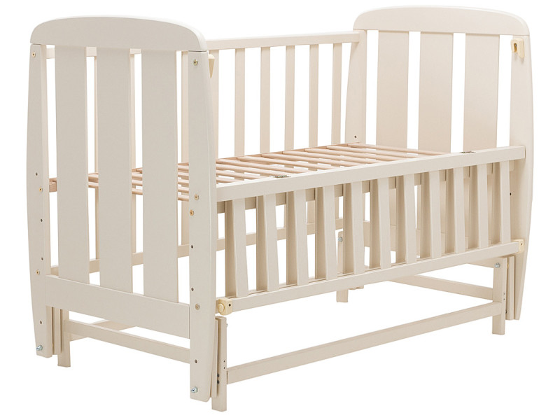 Кровать Babyroom Шарик SH-02 маятник, откидной бок бук слоновая кость, Фото 3