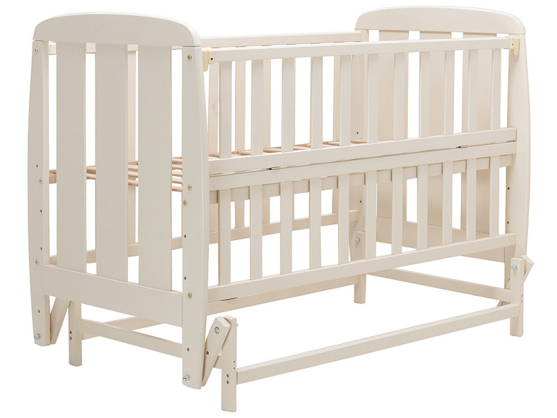 Кровать Babyroom Шарик SH-02 маятник, откидной бок бук слоновая кость, Фото 4