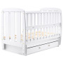 Ліжко Babyroom Кулька SH-03 маятник, ящик, відкидний бік бук білий