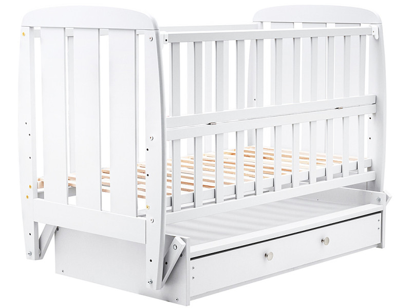 Ліжко Babyroom Кулька SH-03 маятник, ящик, відкидний бік бук білий, Фото 5