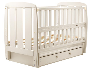 Ліжко Babyroom Кулька SH-03 маятник, ящик, відкидний бік бук слонова кістка
