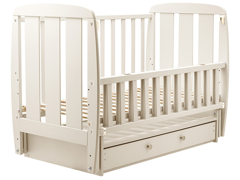 Ліжко Babyroom Кулька SH-03 маятник, ящик, відкидний бік бук слонова кістка, Фото 4