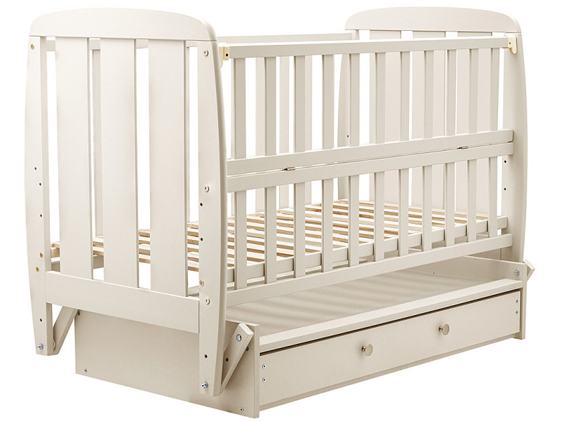 Ліжко Babyroom Кулька SH-03 маятник, ящик, відкидний бік бук слонова кістка, Фото 5