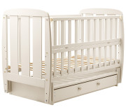 Ліжко Babyroom Кулька SH-03 маятник, ящик, відкидний бік бук слонова кістка