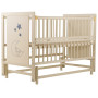 Ліжко Babyroom Ведмедик M-02 маятник, відкидний бік бук слонова кістка