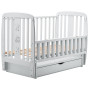 Ліжко Babyroom Друзі DDMYO-3 маятник, ящик, відкидний бік бук сірий