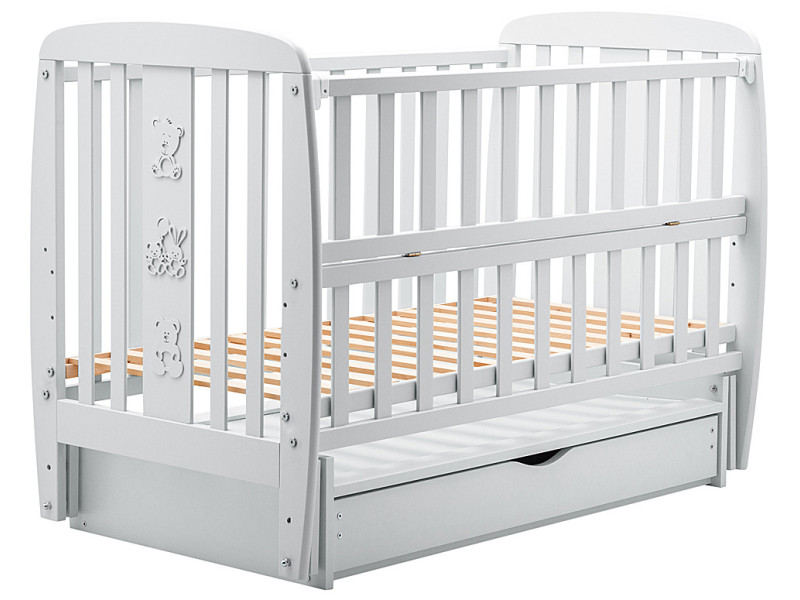 Ліжко Babyroom Друзі DDMYO-3 маятник, ящик, відкидний бік бук сірий, Фото 4