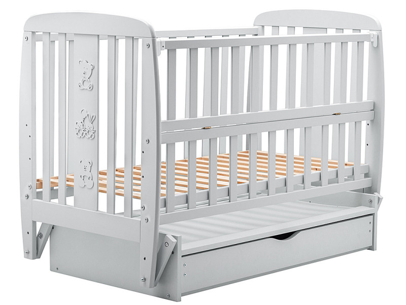 Ліжко Babyroom Друзі DDMYO-3 маятник, ящик, відкидний бік бук сірий, Фото 5