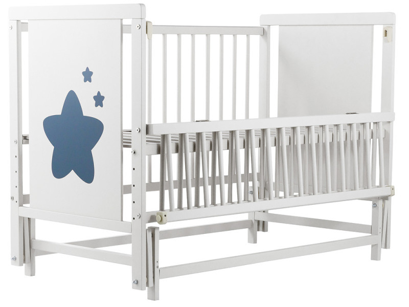 Ліжко Babyroom Зірочка Z-02 маятник, відкидний бік бук білий, Фото 3