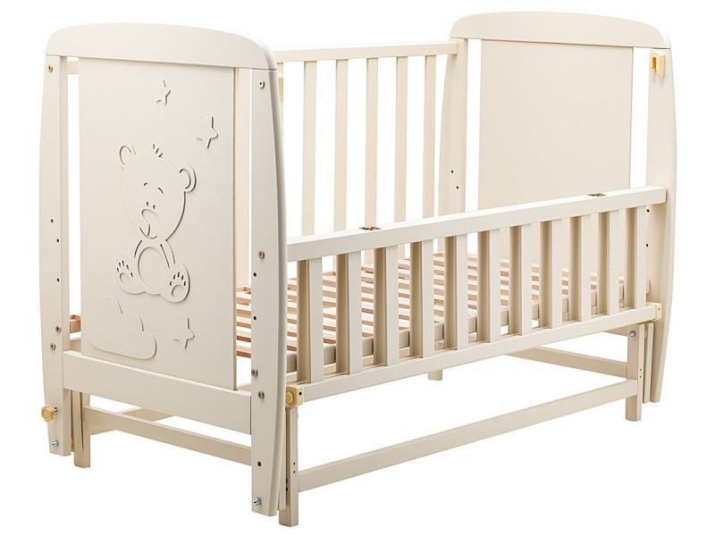 Ліжко Babyroom Умка DUMO-02 маятник, відкидний бік бук слонова кістка, Фото 3