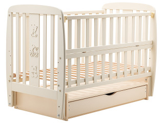 Ліжко Babyroom Друзі DDMYO-3 маятник, ящик, відкидний бік бук слонова кістка