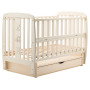 Ліжко Babyroom Друзі DDMYO-3 маятник, ящик, відкидний бік бук слонова кістка