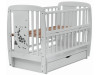 Кровать Babyroom Жирафик DJMYO-3 маятник, ящик, откидной бок бук серый, Фото 6