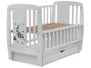 Кровать Babyroom Жирафик DJMYO-3 маятник, ящик, откидной бок бук серый, Фото 7