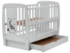 Кровать Babyroom Жирафик DJMYO-3 маятник, ящик, откидной бок бук серый, Фото 8