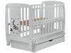 Кровать Babyroom Жирафик DJMYO-3 маятник, ящик, откидной бок бук серый, Фото 9