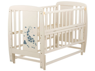 Ліжко Babyroom Жирафік DJMO-02 маятник, відкидний бік бук слонова кістка