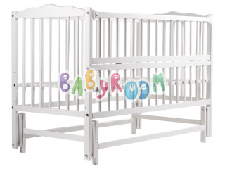 Ліжко Babyroom Веселка DVMO-2 маятник, відкидний бік бук білий