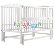 Кровать Babyroom Веселка DVMO-2 маятник, откидной бок бук белый