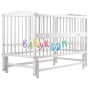 Кровать Babyroom Веселка DVMO-2 маятник, откидной бок бук белый