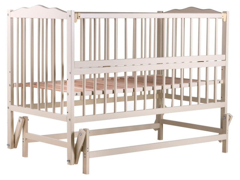 Кровать Babyroom Веселка DVMO-2 маятник, откидной бок бук слоновая кость, Фото 3