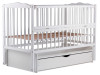 Ліжко Babyroom Веселка DVMYO-3 маятник, ящик, відкидний бік бук білий, Фото 6