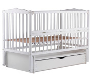 Ліжко Babyroom Веселка DVMYO-3 маятник, ящик, відкидний бік бук білий