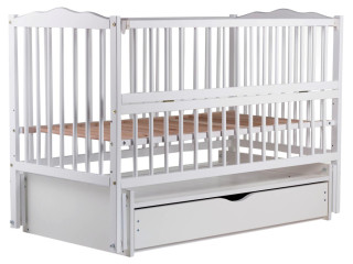 Ліжко Babyroom Веселка DVMYO-3 маятник, ящик, відкидний бік бук білий