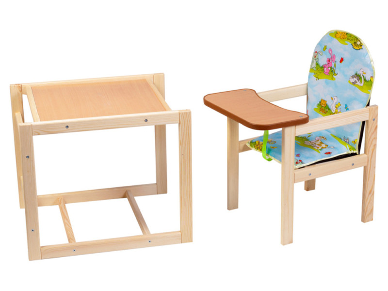 Стільчик-трансформер Наталка Зайчик-01 економ блакитний (домашні тварини), Фото 1