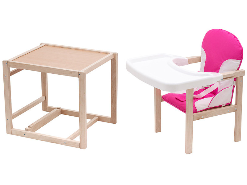 Стільчик-трансформер Babyroom Поні-230 eko рожевий / білий, Фото 1