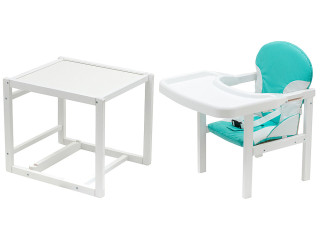 Стільчик-трансформер Babyroom Поні-240 білий бірюзовий / білий