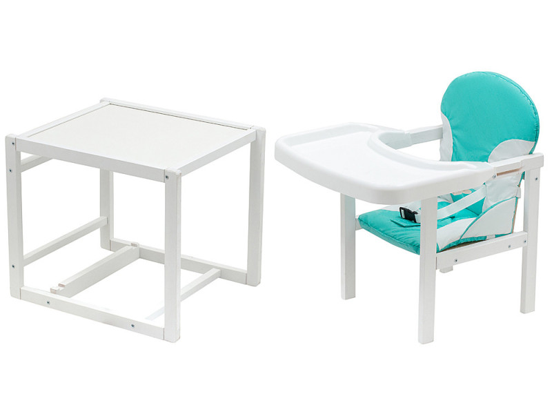 Стульчик-трансформер Babyroom Пони-240 белый бирюзовый / белый, Фото 1