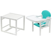 Стульчик-трансформер Babyroom Пони-240 белый бирюзовый / белый