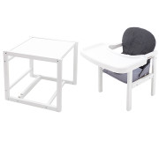 Стільчик-трансформер Babyroom Вінні-240 білий графіт / сірий (ведмедик з будильником)