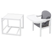 Стульчик-трансформер Babyroom Пони-240 белый серый / графит