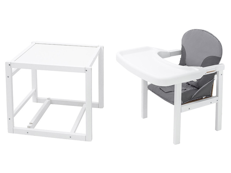 Стільчик-трансформер Babyroom Поні-240 білий сірий / графіт, Фото 1