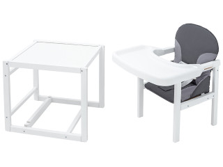 Стульчик-трансформер Babyroom Пони-240 белый графит / серый