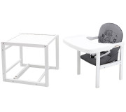 Стульчик-трансформер Babyroom Винни-240 белый серый / графит (мишка с чашкой)