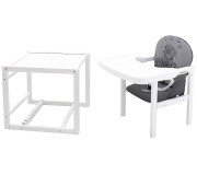 Стільчик-трансформер Babyroom Вінні-240 білий сірий / графіт (ведмедик з серцем)