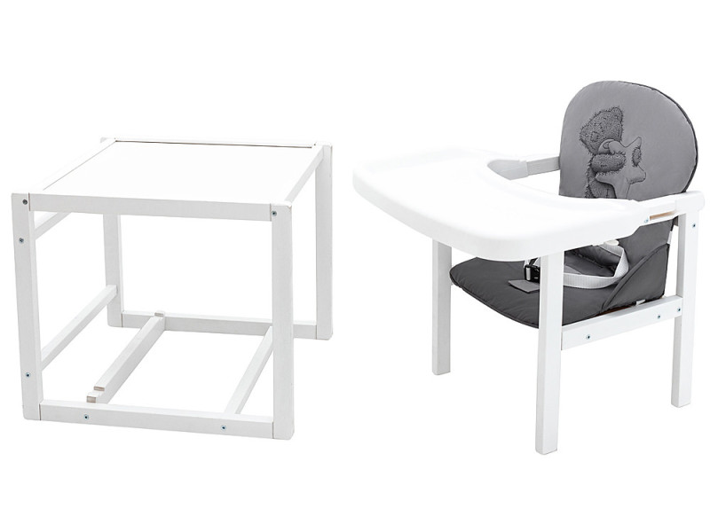 Стульчик-трансформер Babyroom Винни-240 белый серый / графит (мишка и звезда), Фото 1