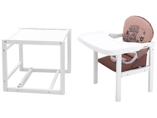 Стільчик-трансформер Babyroom Вінні-240 білий капучино / шоколад (ведмедик з чашкою)