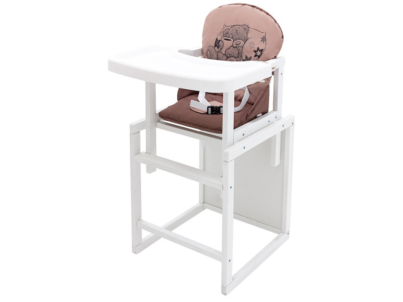 Стульчик-трансформер Babyroom Винни-240 белый капучино / шоколад (мишка с чашкой), Фото 3