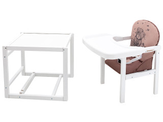Стульчик-трансформер Babyroom Винни-240 белый капучино / шоколад (мишка с сердцем)