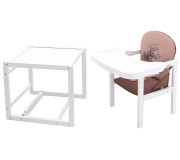 Стульчик-трансформер Babyroom Винни-240 белый капучино / шоколад (мишка с будильником)