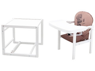 Стільчик-трансформер Babyroom Вінні-240 білий капучино / шоколад (ведмедик і зірка)