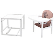 Стільчик-трансформер Babyroom Вінні-240 білий капучино / шоколад (ведмедик і зірка)
